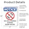 Signmission No Cell Phones During, 7 in W x Rectangle, Plastic OS-2PACK-NS-P-710-V-14424 - alternate 2